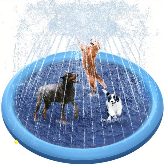 Extra Large Thicker & Durable Pet Spray Pad - Quick-Fill Convenience, Leak-Proof Design, Cooling Water Fun for Dogs - Perfect Portable Outdoor Toy for Summer, Travel, and Backyard Playtime