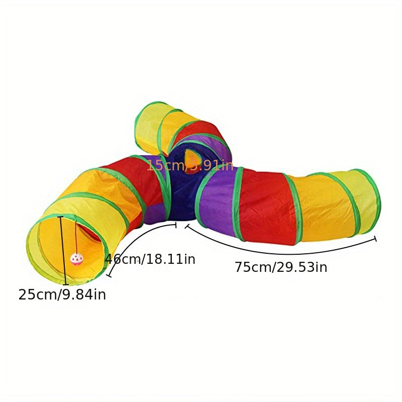 Foldable Pet Cat Tunnel Toy For Endless Fun And Playtime