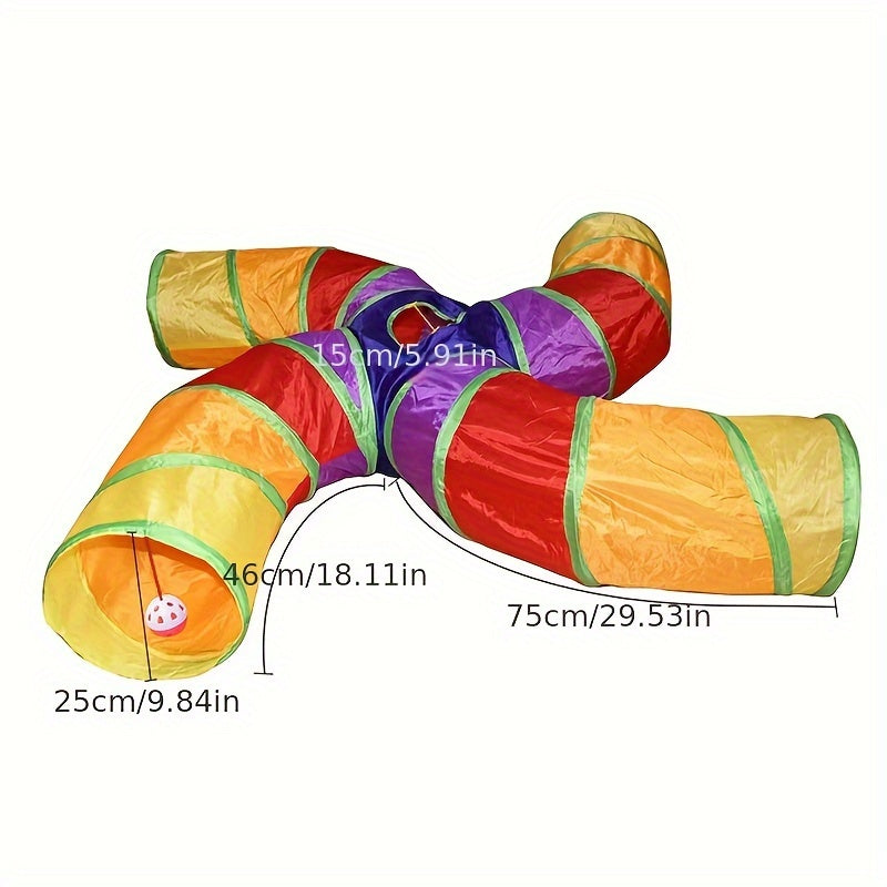 Foldable Pet Cat Tunnel Toy For Endless Fun And Playtime