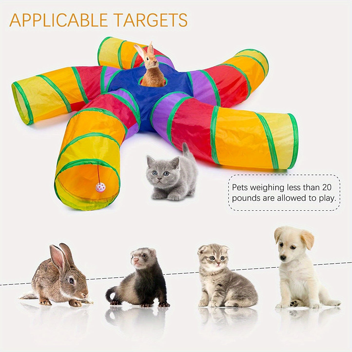 Foldable Pet Cat Tunnel Toy For Endless Fun And Playtime