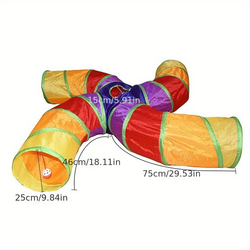 Foldable Pet Cat Tunnel Toy For Endless Fun And Playtime