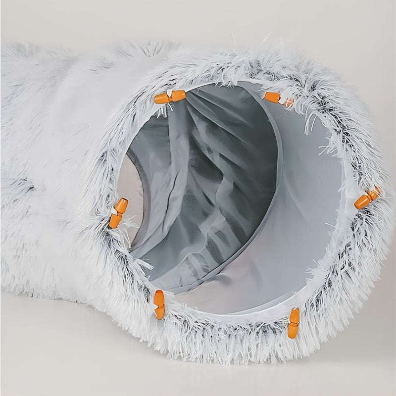 Cat nest pet cat tunnel plush warm cat tunnel foldable detachable and washable multi-functional splicing cat channel