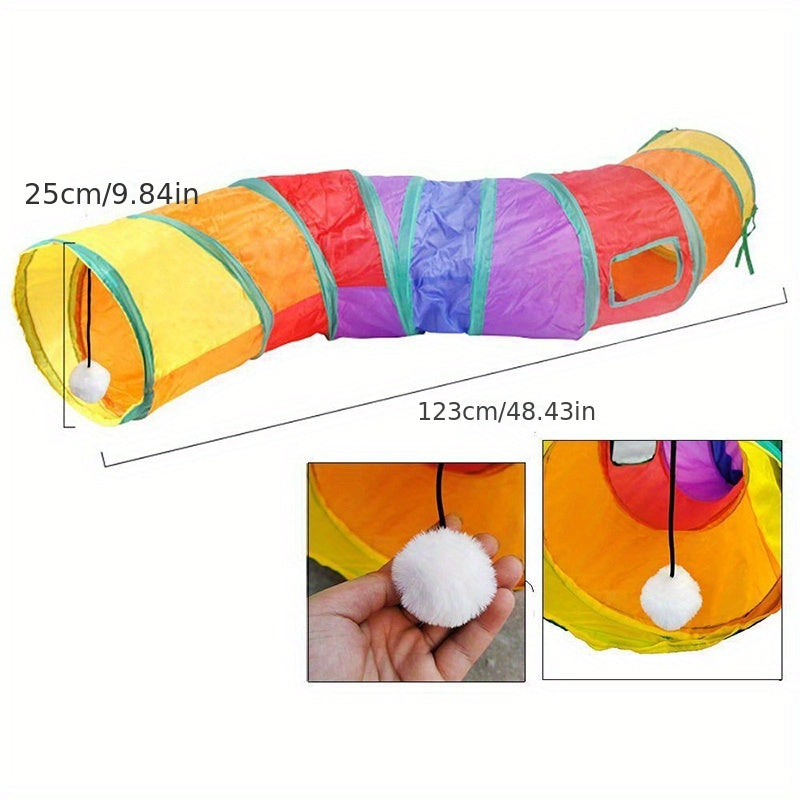 Foldable Pet Cat Tunnel Toy For Endless Fun And Playtime