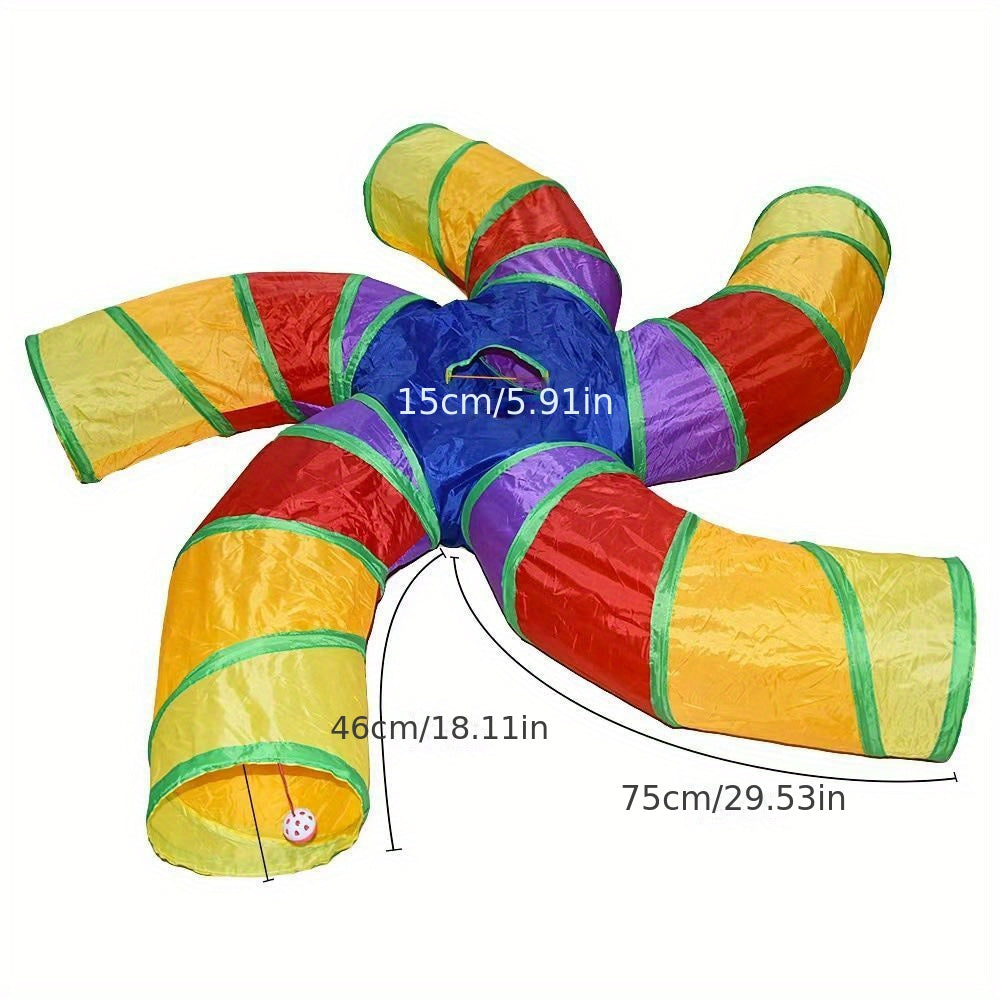 Foldable Pet Cat Tunnel Toy For Endless Fun And Playtime