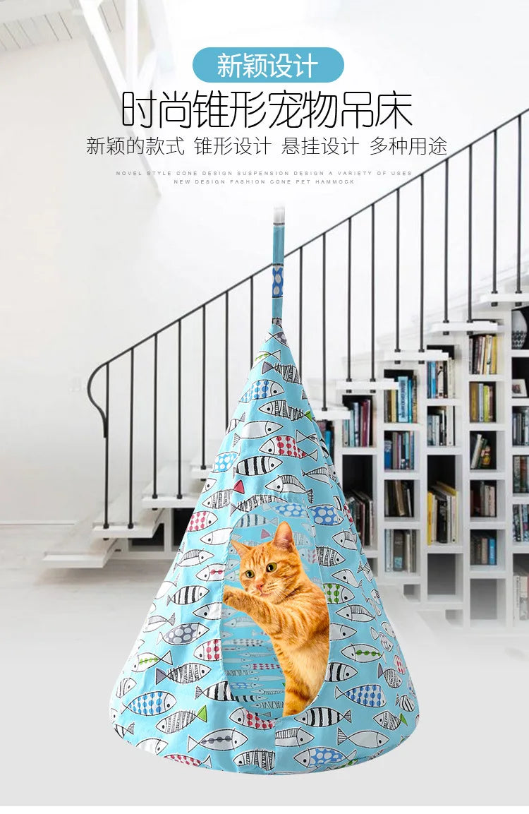 Creative Cat Hammock Breathable Hanging Basketnest Cat Bed Pet Nest Hanging Cage Pet Products Cat Accessories Hammock