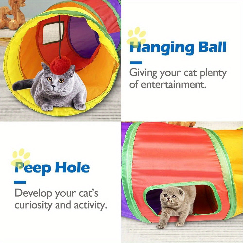 Foldable Pet Cat Tunnel Toy For Endless Fun And Playtime