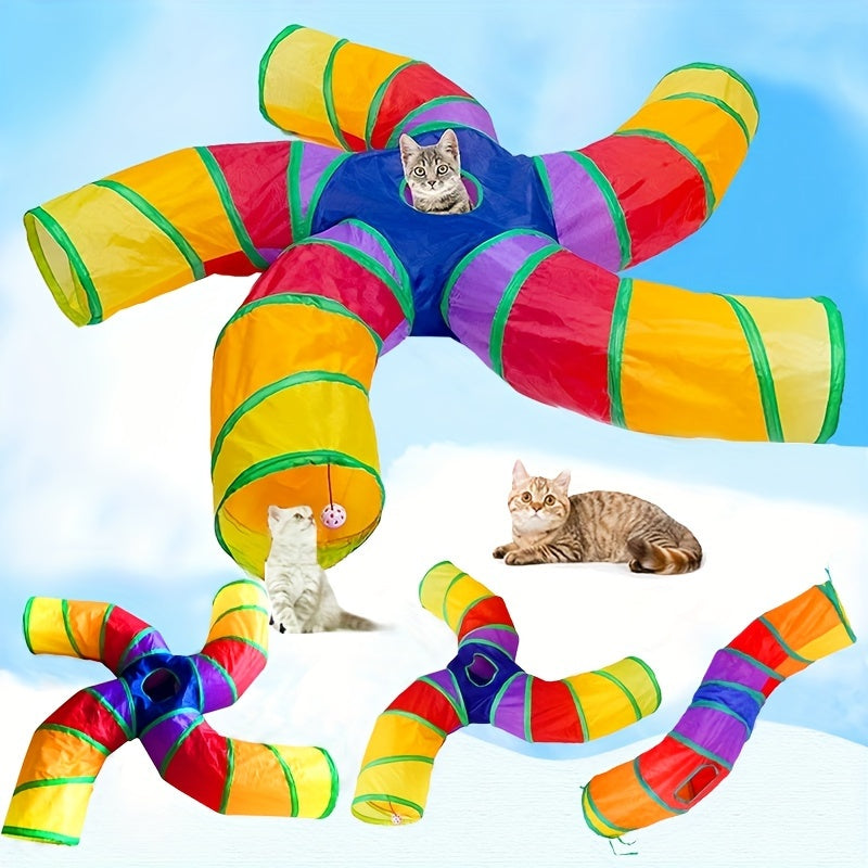 Foldable Pet Cat Tunnel Toy For Endless Fun And Playtime