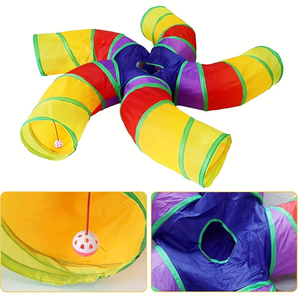 Foldable Pet Cat Tunnel Toy For Endless Fun And Playtime